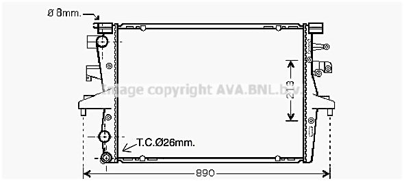 AVA QUALITY COOLING Радиатор, охлаждение двигателя VW2230